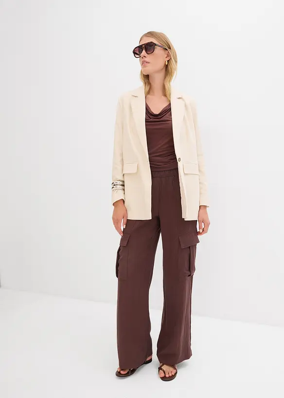 Pantalon cargo fluide en Lyocell mélangé, bonprix