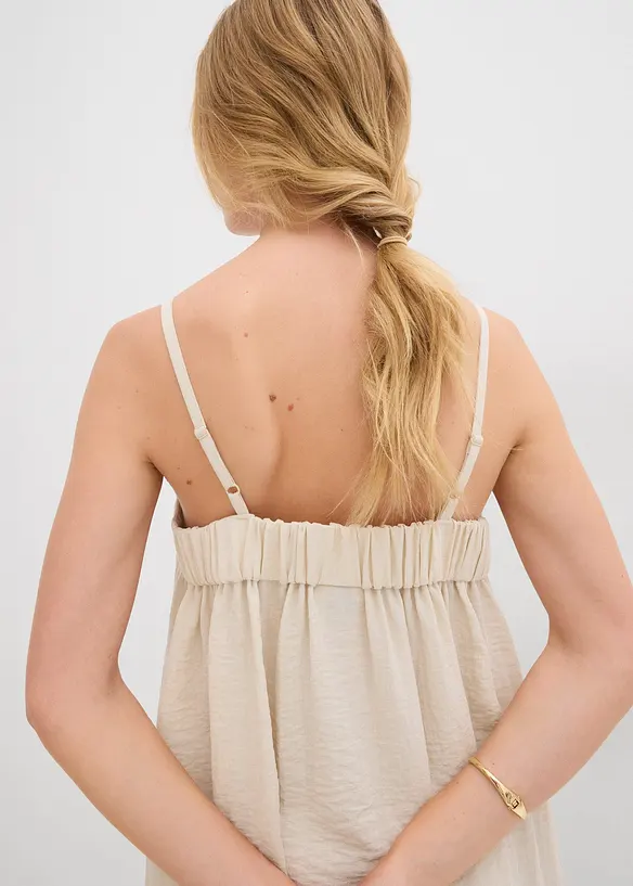 Robe à fines bretelles en viscose mélangée, bonprix
