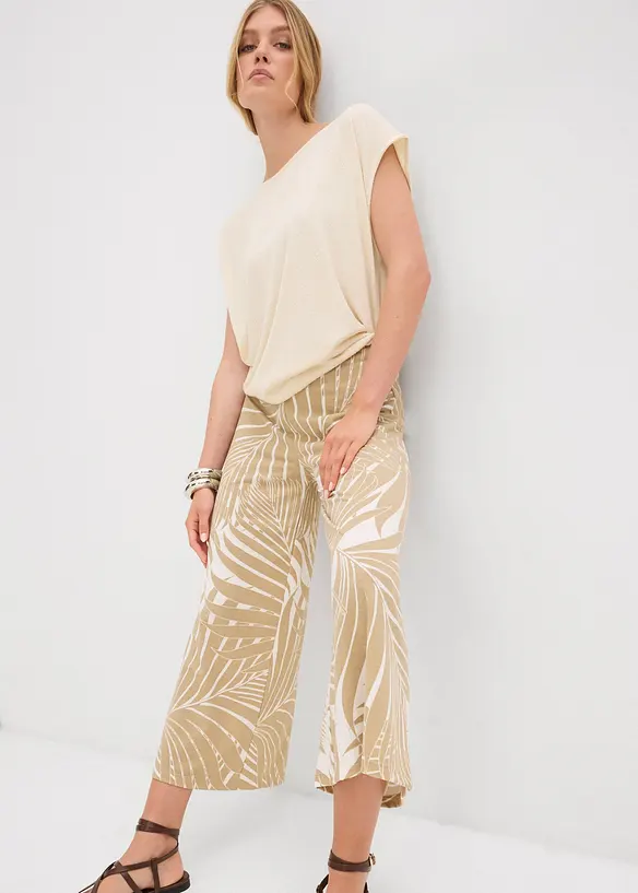 Jupe-culotte fluide en viscose mélangée, bonprix