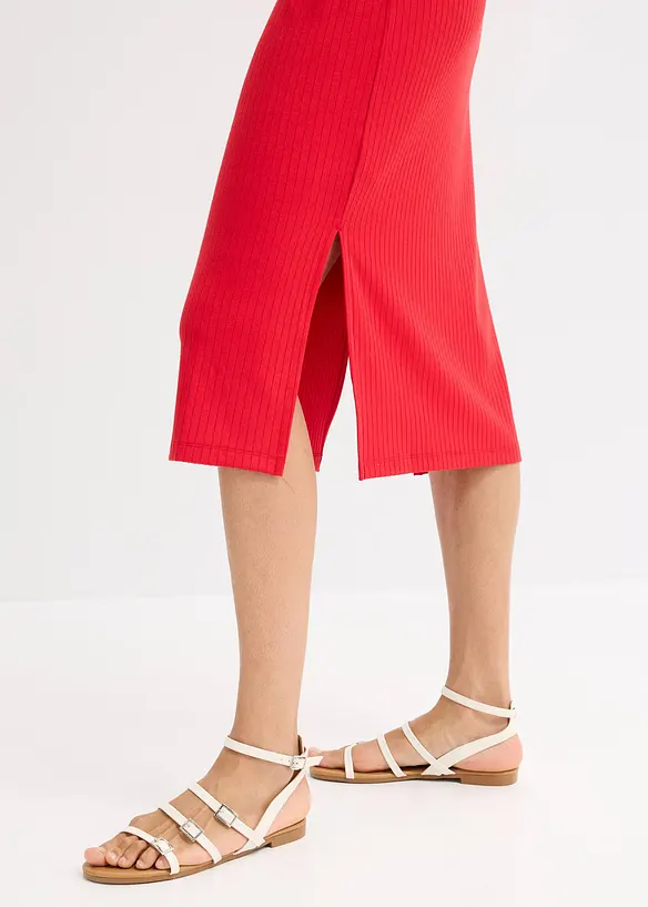 Midikleid aus weicher Rippe, bonprix