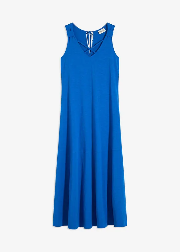 Robe longue 100% coton à bretelles, bonprix