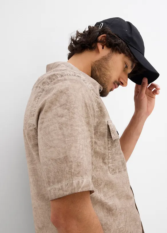 Chemise manches courtes aspect délavé, bonprix