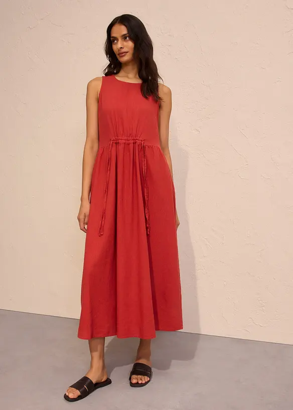 Maxikleid aus leichtem Leinen-Viskose-Mix, bonprix