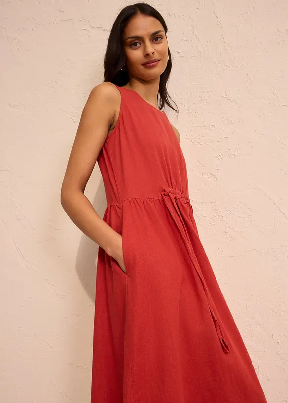 Maxikleid aus leichtem Leinen-Viskose-Mix, bonprix