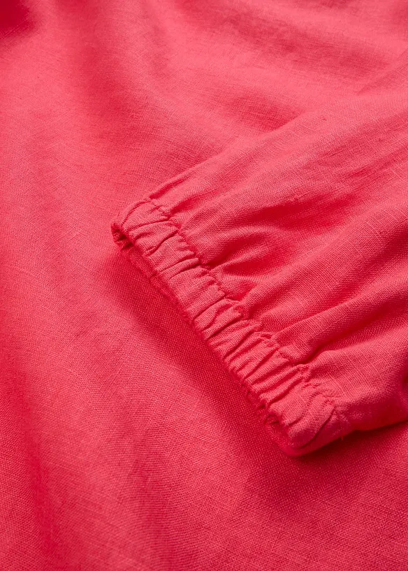 Robe 100 % lin, manches 3/4, bonprix