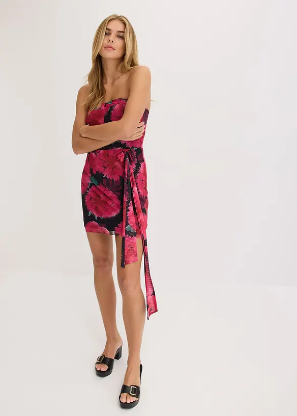 Robe courte avec traîne, bonprix