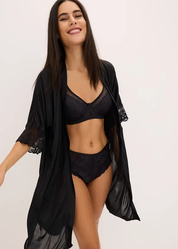 Lot de 2 slips Maxi avec dentelle, bonprix