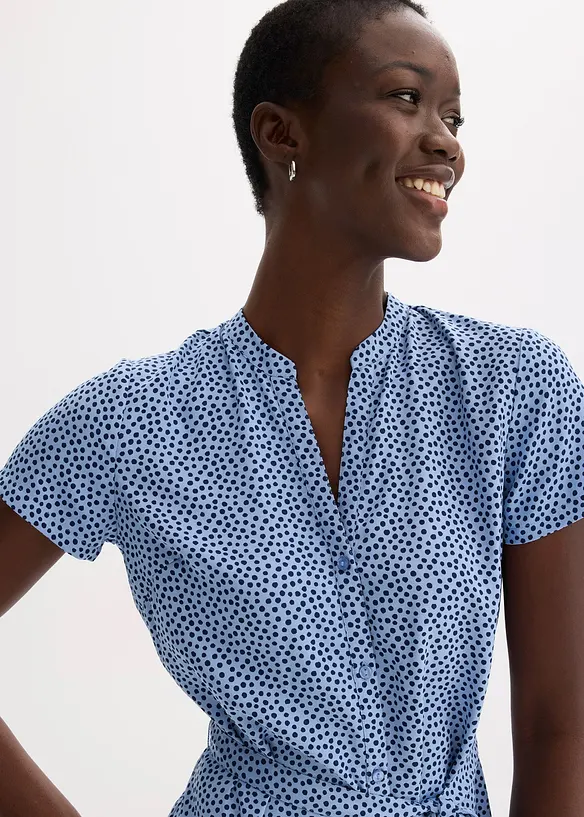 Robe-chemise à pois, bonprix