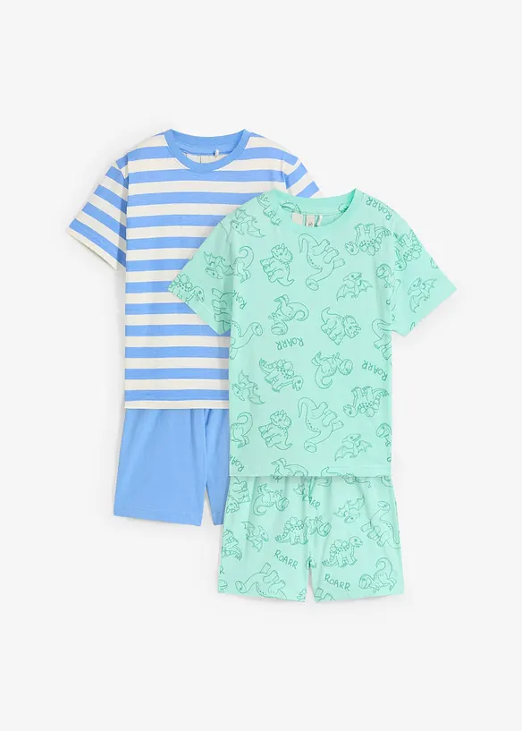 Lot de 2 pyjashorts 100% coton, bonprix