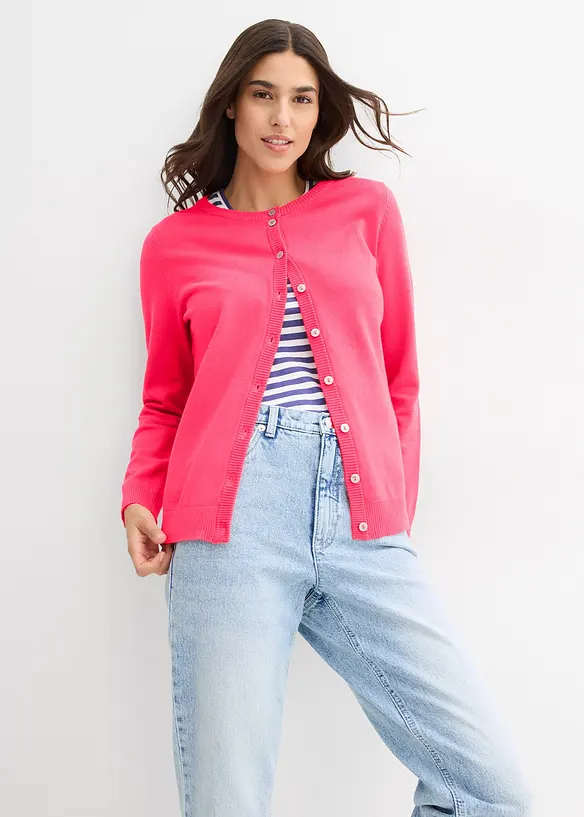 Gilet en maille, col rond, bonprix