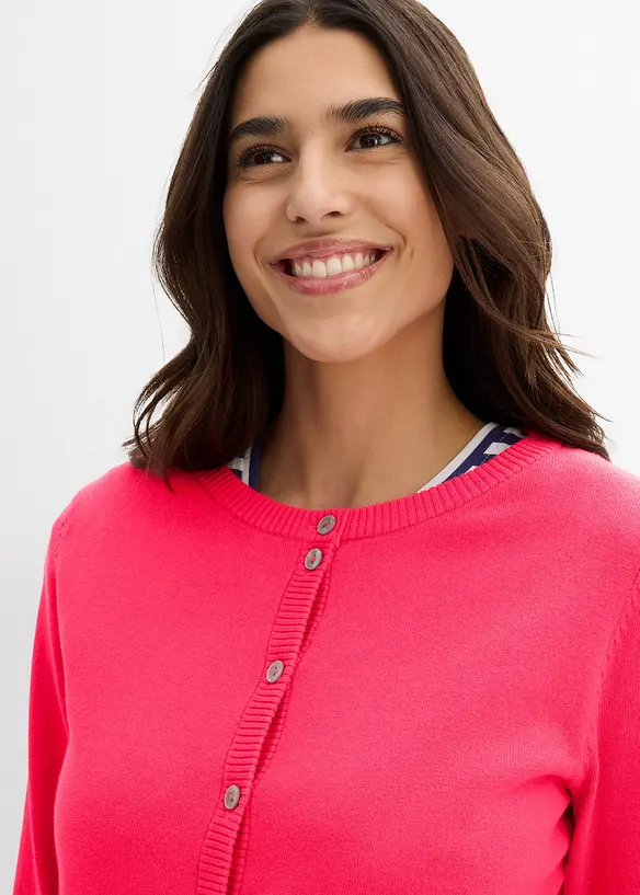 Gilet en maille, col rond, bonprix