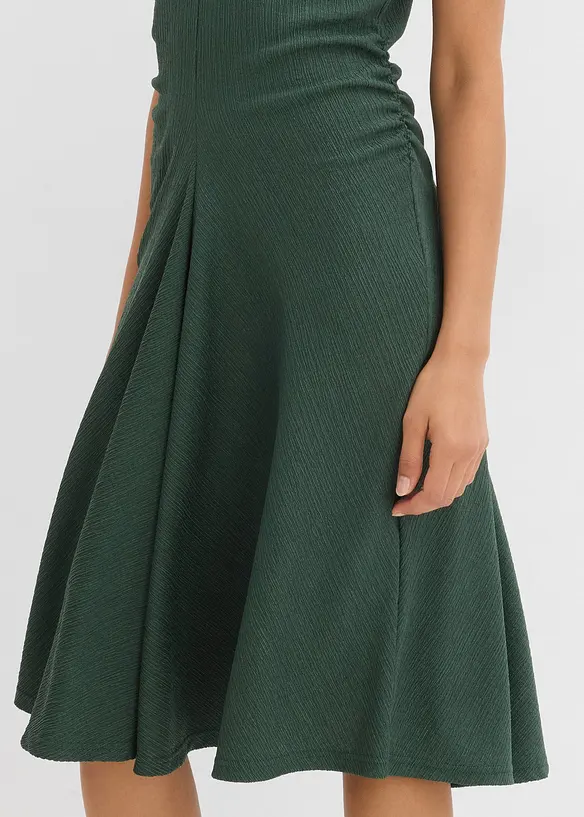 Robe en jersey crêpe texturé, bonprix