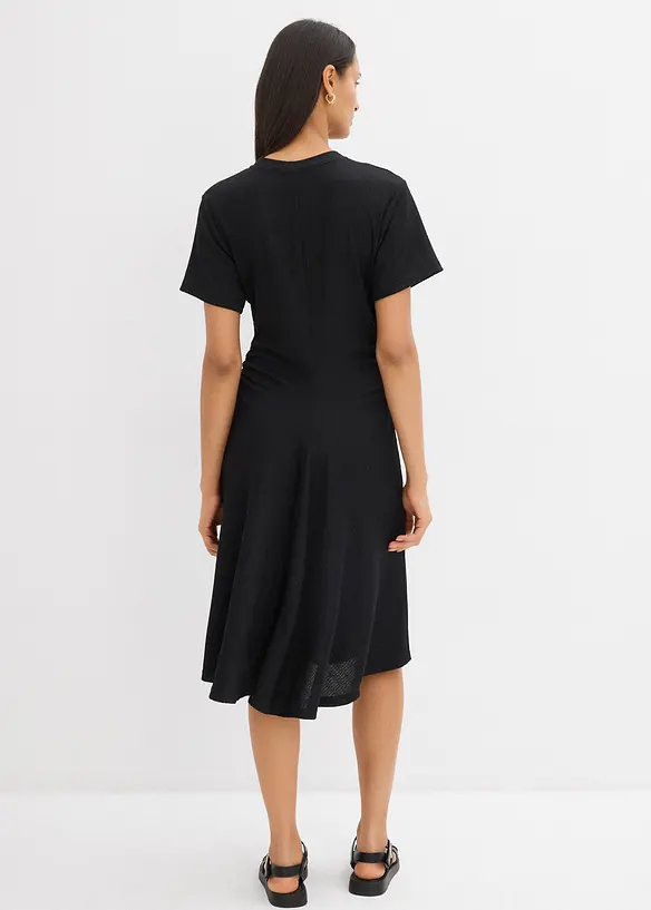 Robe en jersey crêpe texturé, bonprix