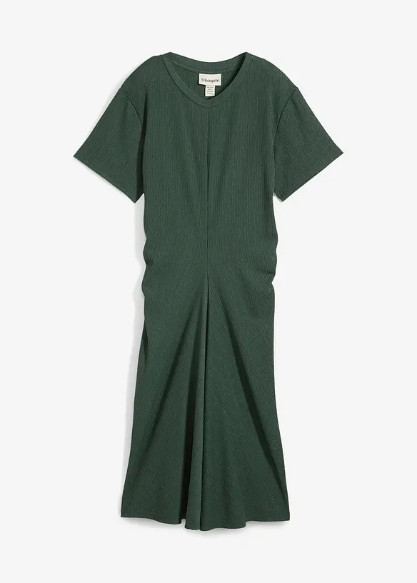 Robe en jersey crêpe texturé, bonprix