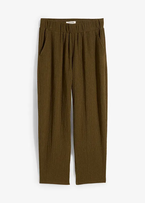 Pantalon en jersey texturé, bonprix