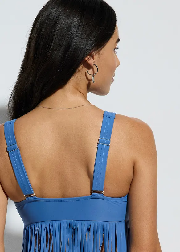 Tankini (ens. 2 pces) à franges, bonprix