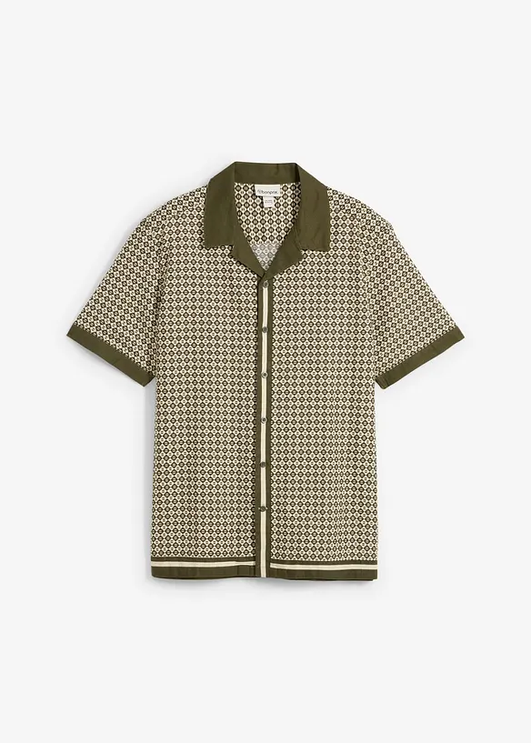 Chemise manches courtes en lin majoritaire, bonprix