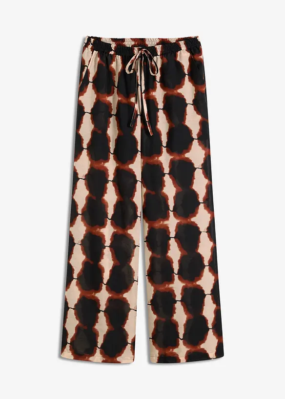 weite Hose mit Batik-Print, bonprix