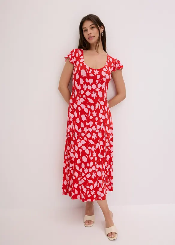 bedrucktes Jerseykleid aus softem Viskose-Mix, bonprix