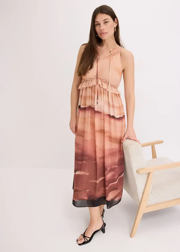 Robe imprimée en crêpe, bonprix