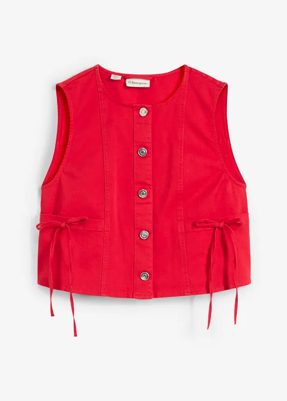 Gilet sans manches en twill de coton extensible, bonprix