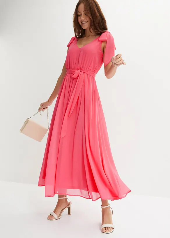 Robe en mousseline nouée sur les épaules, bonprix