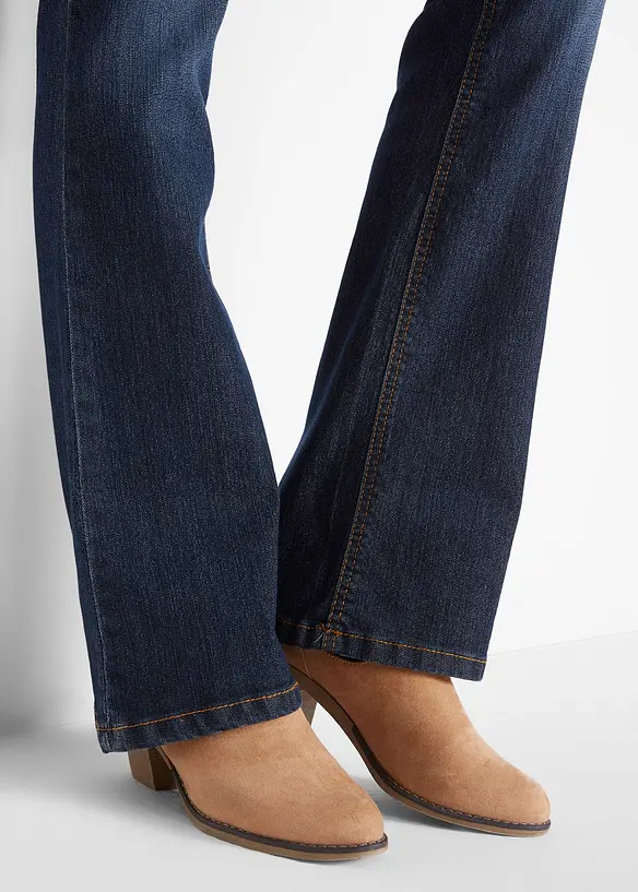 Jean bootcut taille mi-haute et confortable, bonprix