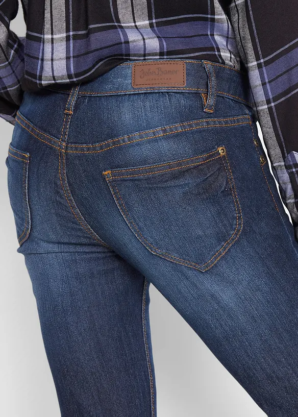 Jean bootcut taille mi-haute et confortable, bonprix