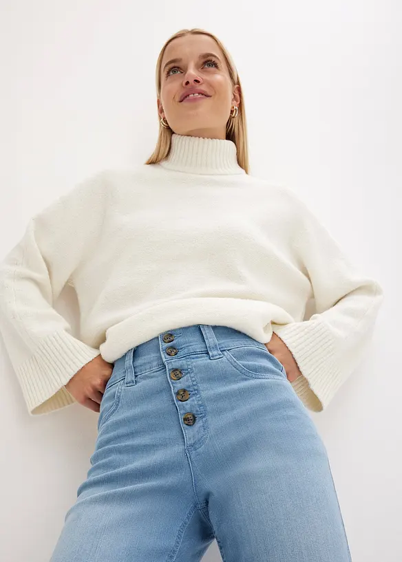 Straight-Jeans High Waist, Stretch, bonprix