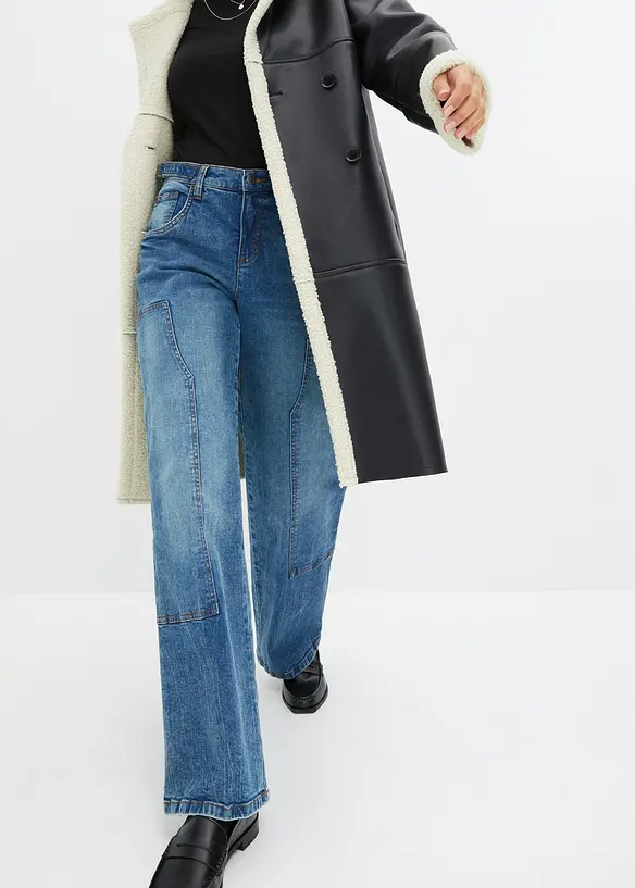 Jean large taille mi-haute, bonprix