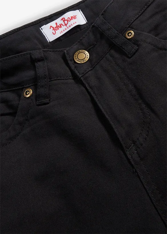Jean droit taille mi-haute, extensible, bonprix