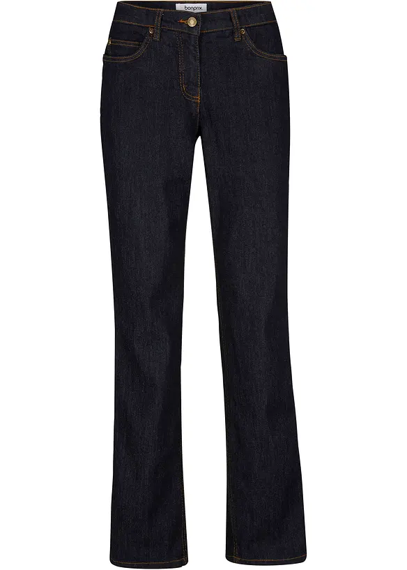 Jean droit taille mi-haute, extensible, bonprix