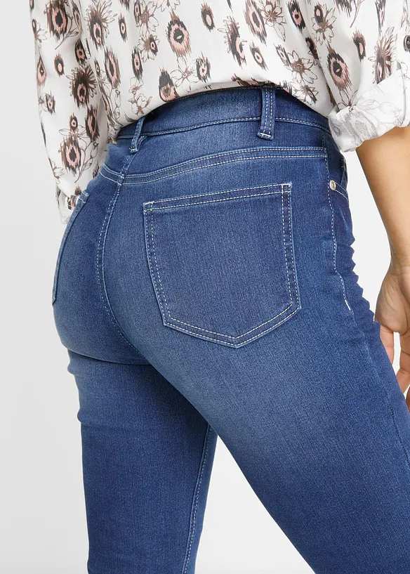 Jean slim taille mi-haute, extensible, bonprix