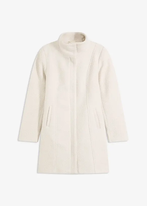 Manteau court en maille bouclette, bonprix