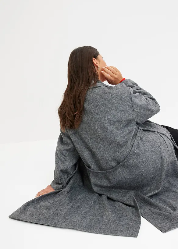 Manteau avec ceinture et motif en arêtes de poisson, bonprix