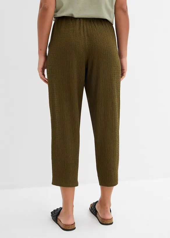 Pantalon en jersey texturé, bonprix
