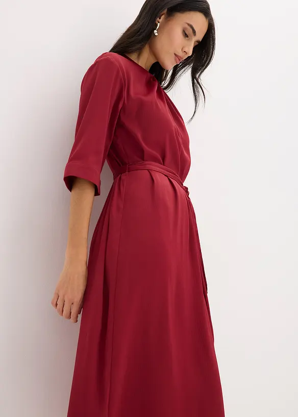 Midikleid aus glänzendem Satin, bonprix