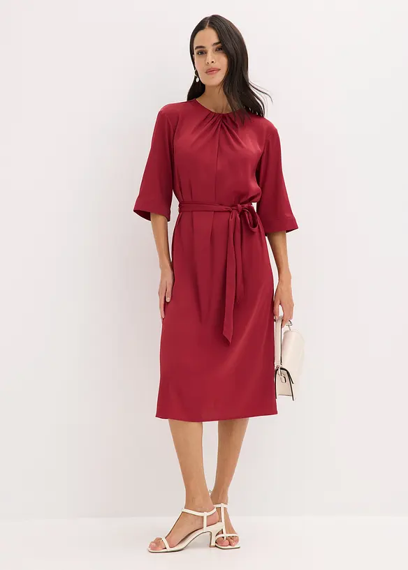 Midikleid aus glänzendem Satin, bonprix