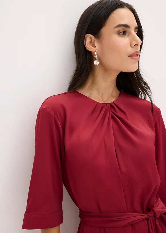 Midikleid aus glänzendem Satin, bonprix