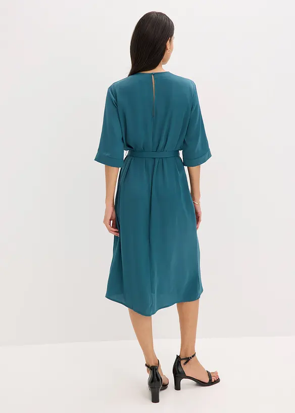 Robe midi en satin brillant, bonprix
