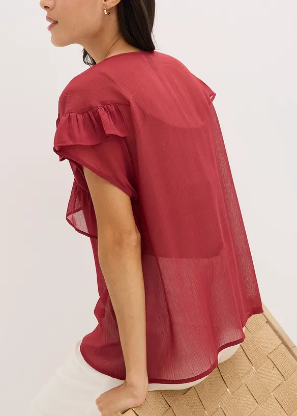 Chiffonbluse mit Volants, bonprix