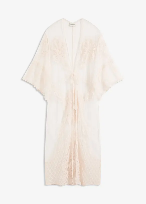Transparenter Strandkimono mit Spitze, bonprix