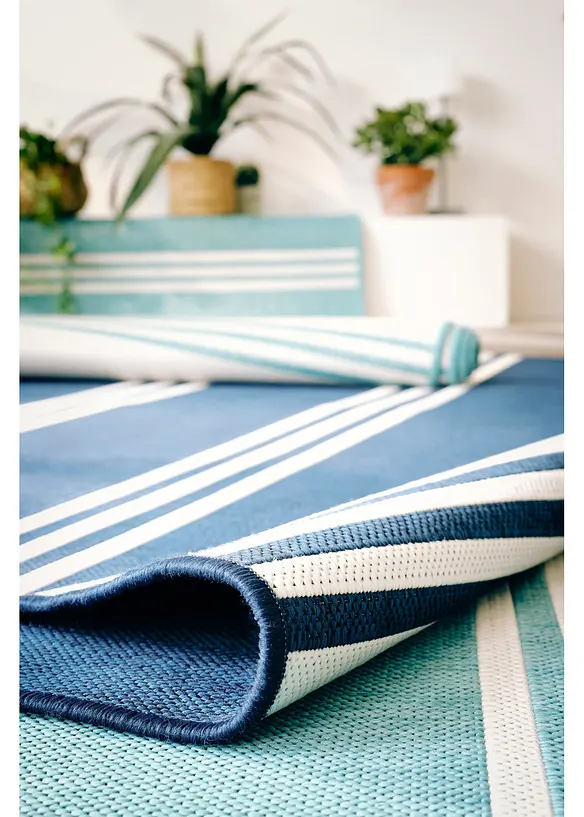 Tapis rayé réversible, pour l’intérieur et l’extérieur, bonprix
