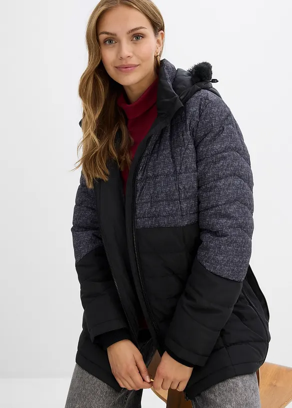 Wattierte 3-in-1 Umstandsjacke und Tragejacke, bonprix