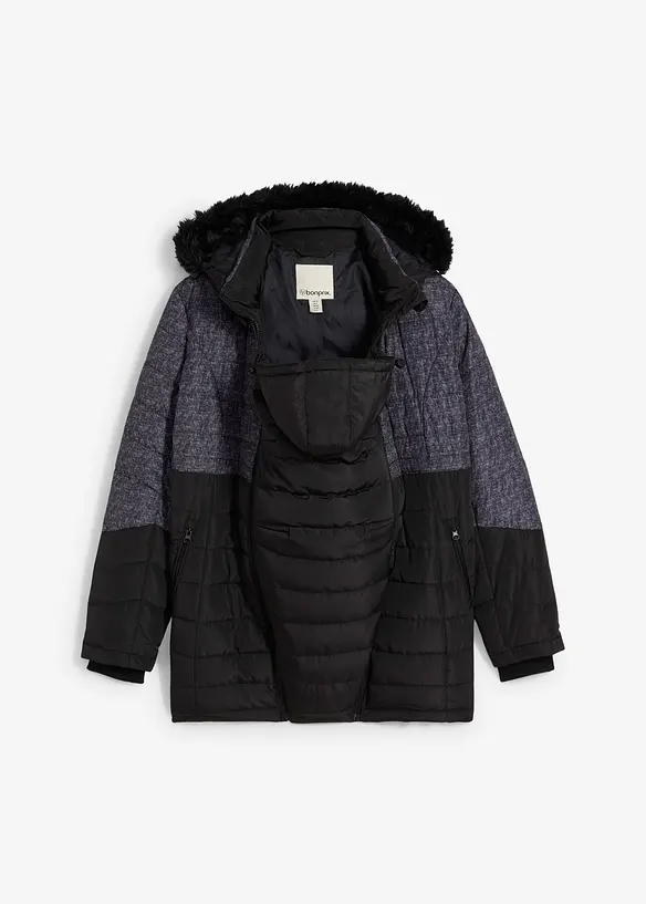 Wattierte 3-in-1 Umstandsjacke und Tragejacke, bonprix