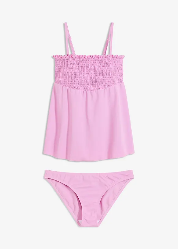 Tankini bandeau smocké (ens. 2 pces), bonprix