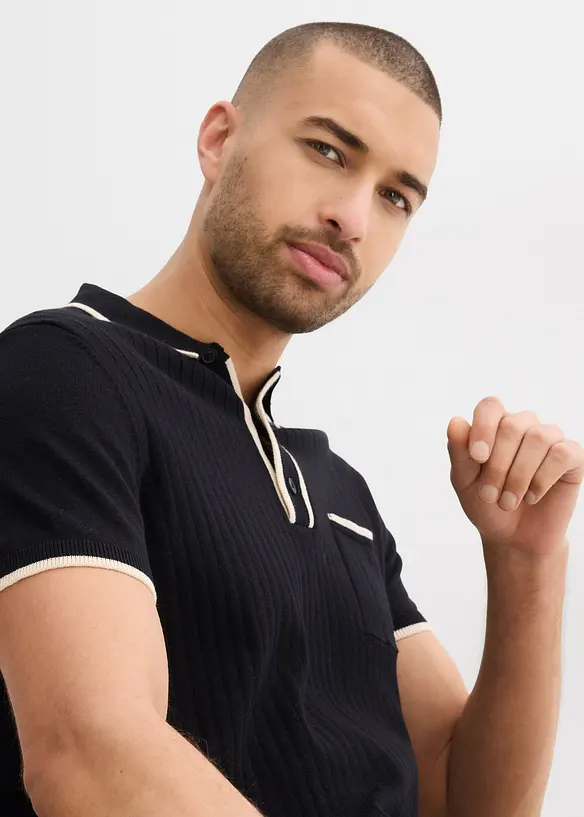 Poloshirt mit Kontrastdetails, bonprix