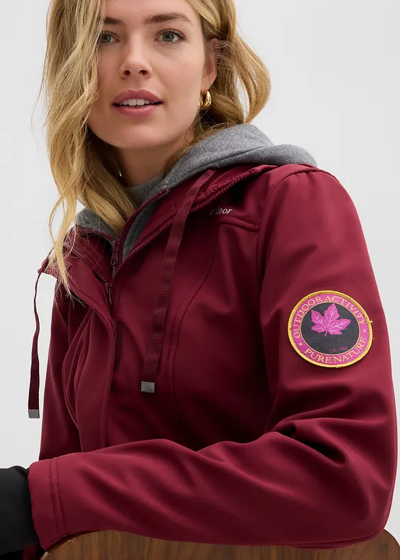 Veste longue en softshell déperlant, style 2 en 1, bonprix
