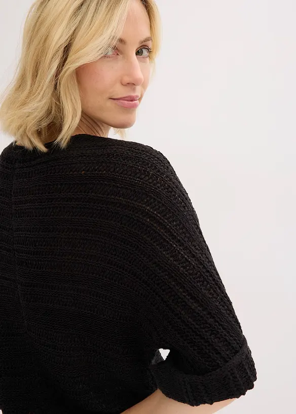 Pull en maille ajourée, bonprix