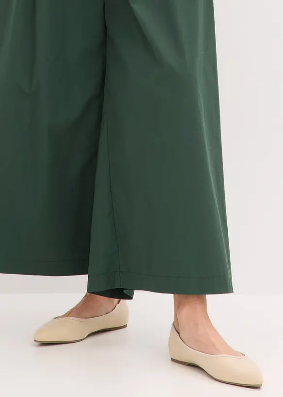 Hose aus Baumwoll-Popeline und Gürtel (2-tlg.Set), bonprix